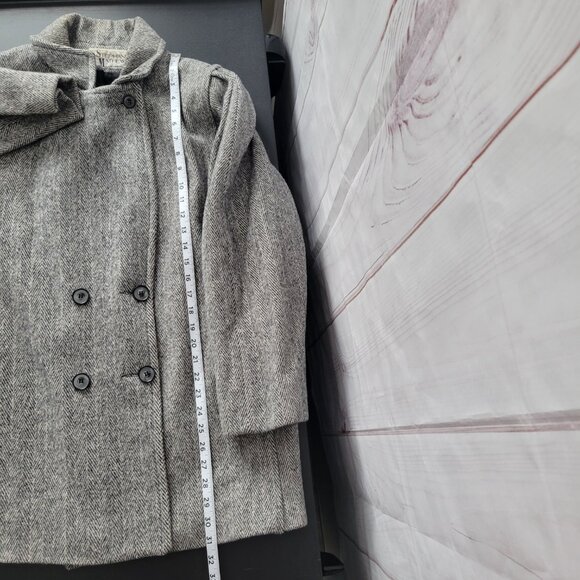 Vintage Stephanie Mathews Gray Wool Jacket Women’s L Button Double Breasted USA - Picture 6 of 6